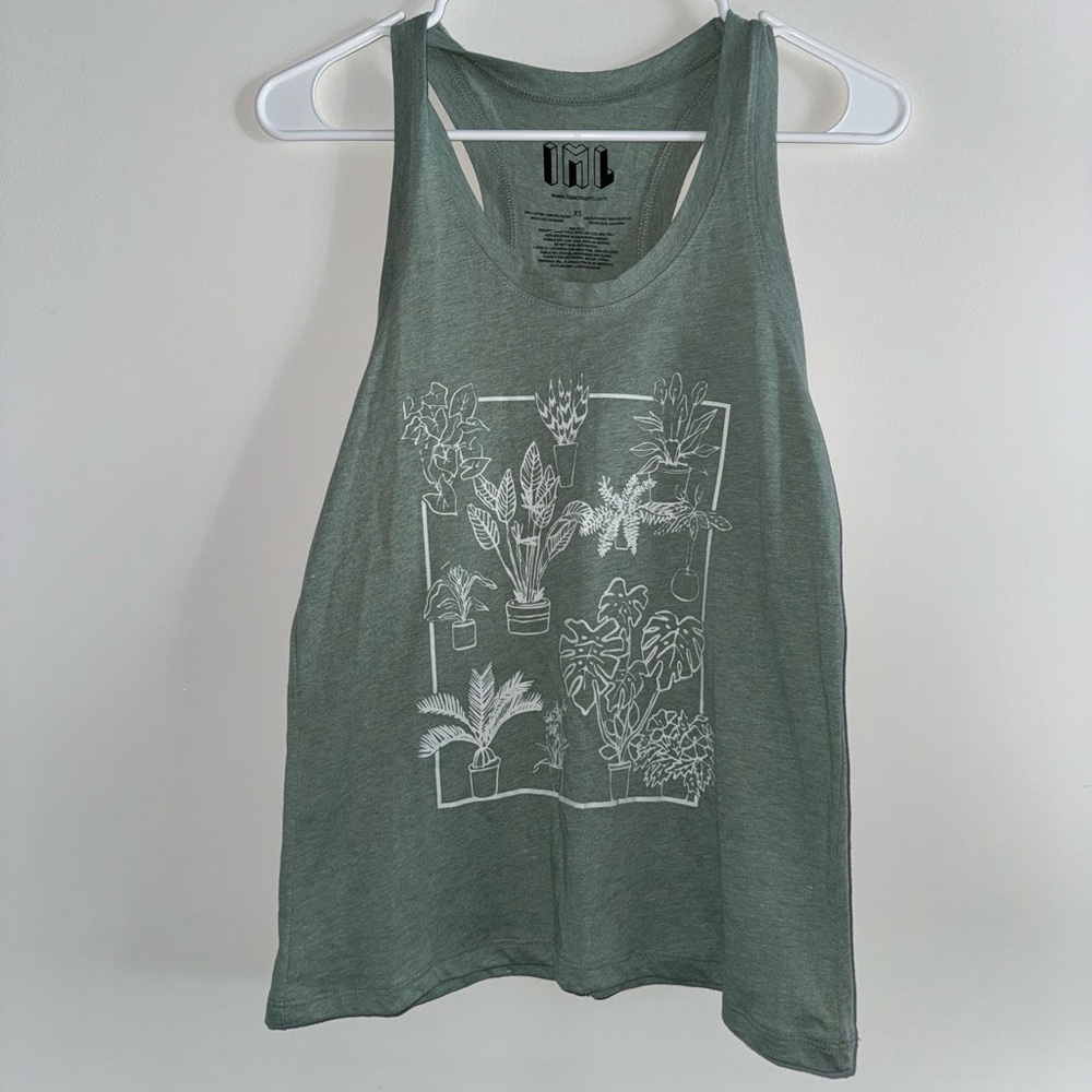 green plant tank top